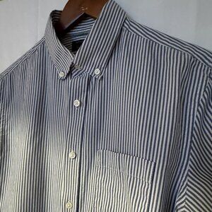Banana Republic Slim Stretch Striped Button-Down Shirt – Men’s M